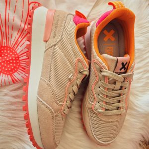 Sneakers camel-branco Hispanitas